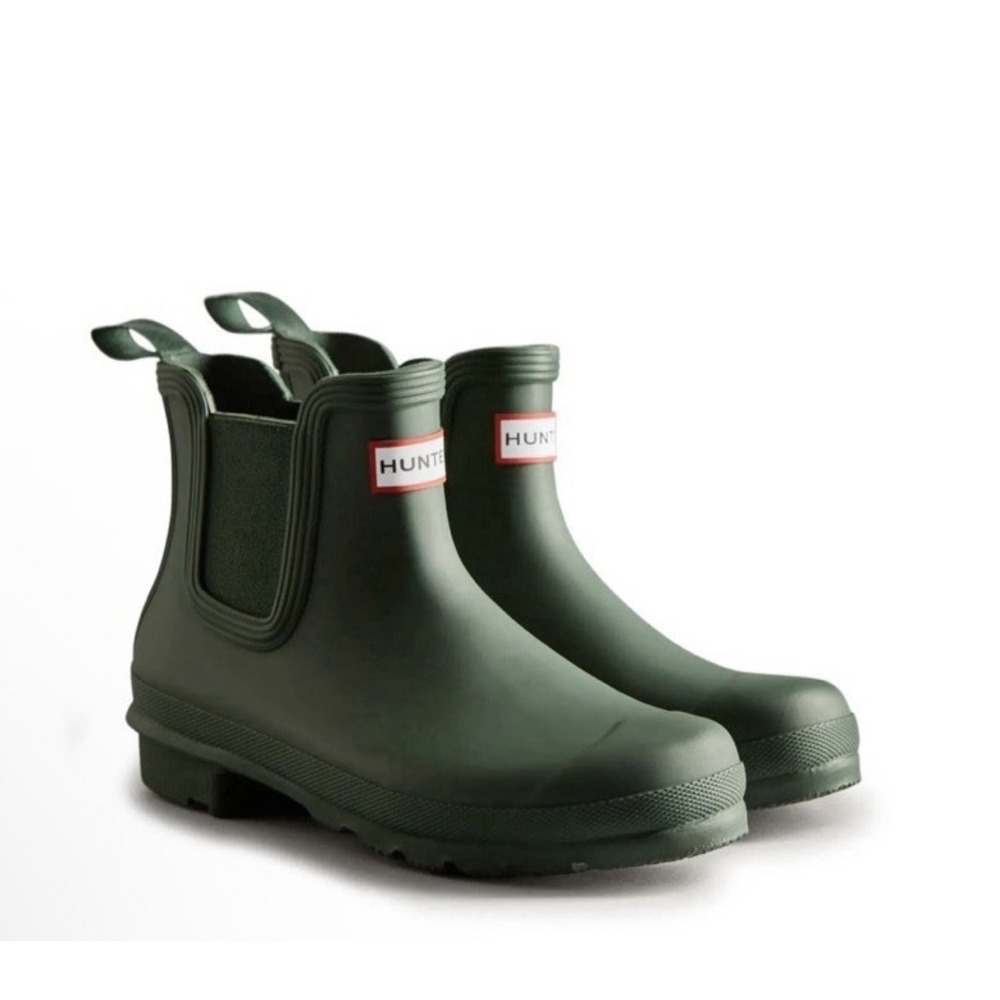 Hunter‎ Original Chelsea Boot Hunter Green Womens 6 EU 37 Ankle Rain New